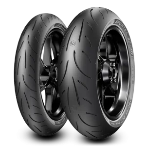 זוג צמיגי אופנוע ספורט Michelin Sportec M9 RR עם דוגמת סוליה קלילה